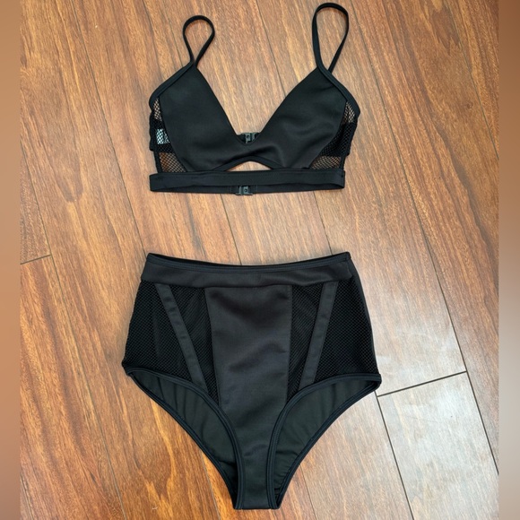 ASOS Other - ASOS Swim High Waist Black Mesh 2 piece bikini